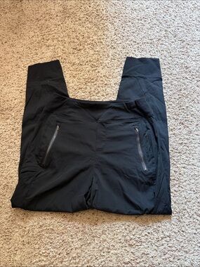 Athleta Womens Black Zip-Pocket Joggers